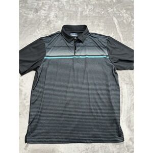 Ben Hogan Performance Polo Shirt Men's Size Large Striped Short Sleeve EUC